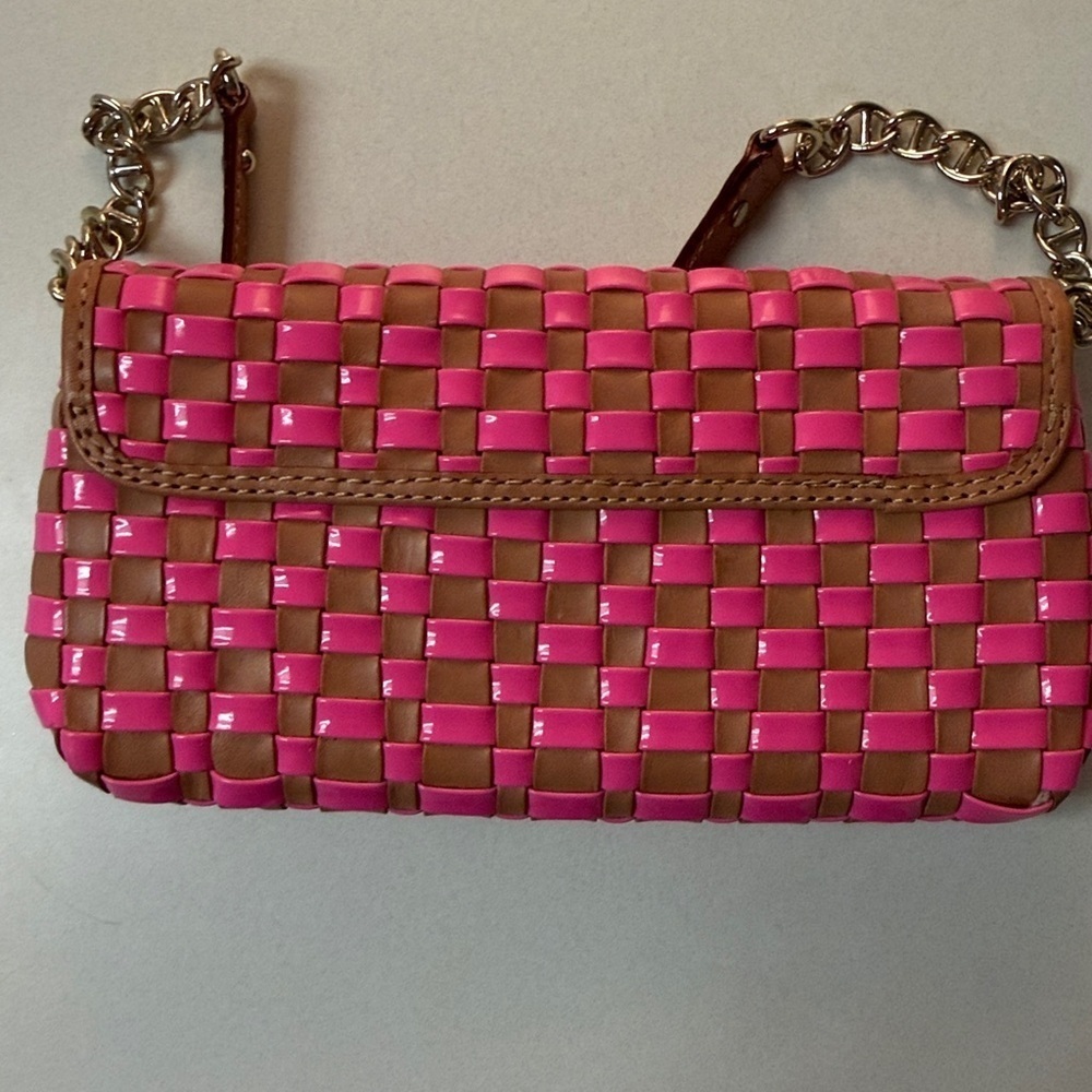 Kate Spade Pink and Tan Woven Clutch - Picture 4 of 6